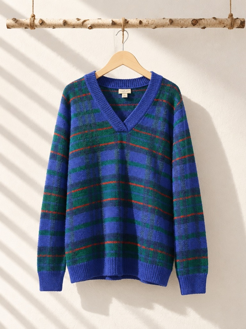 St Johns Bay blue plaid Sweater